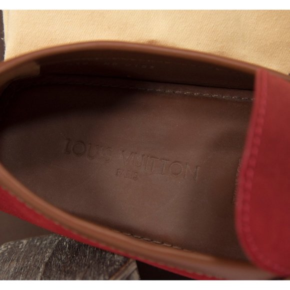 Louis Vuitton Hockenheim Red Suede Loafer Moccasin - Picture 4 of 6
